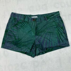 Gap Tropical Floral Chino Shorts Size 2 Blue Green Sunkissed Shorts Cotton